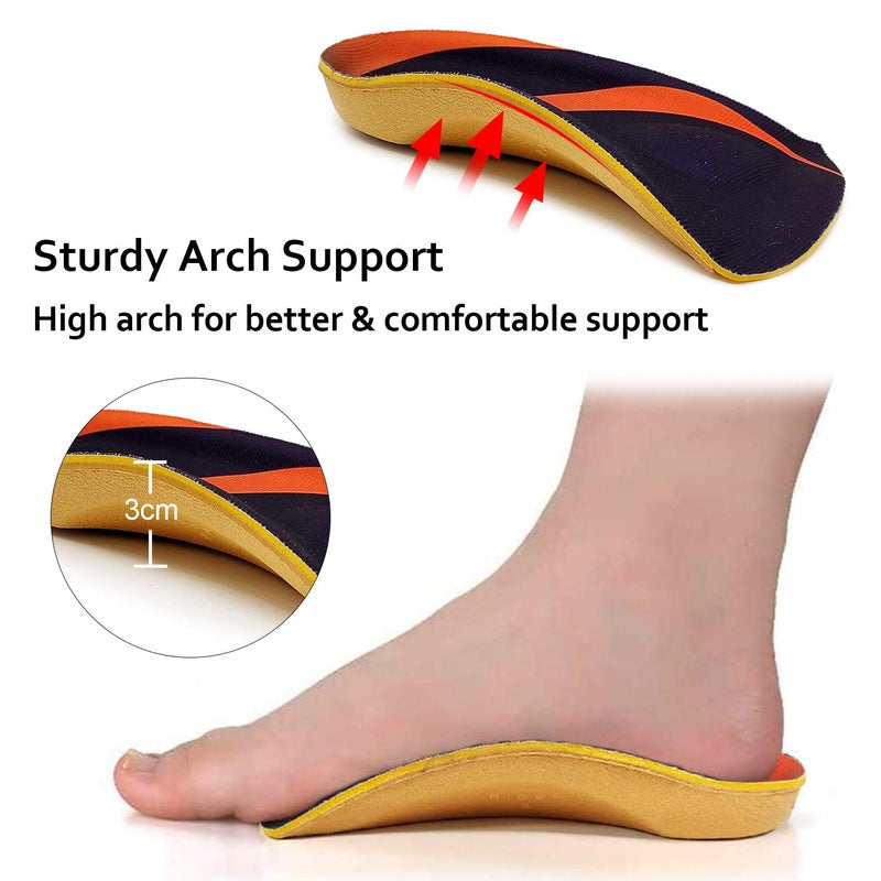 RooRuns Arch Support  RooRuns 3/4 Orthotic Shoe Inserts for Over-Pronation  Plantar Fasciitis  Heel Pain Relief  High Arch Support Insoles for Men and Women for Running Walking - Image 2